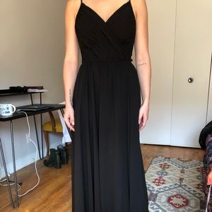 Black Mori Lee Chiffon Bridesmaid Dress